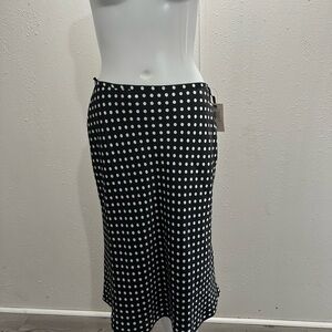 JCPenney Black and White Polka Dot Pencil Skirt